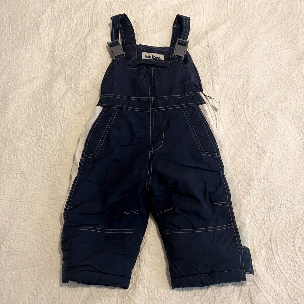 Vintage Oshkosh size 18M Blue and White Puff Snowsuit